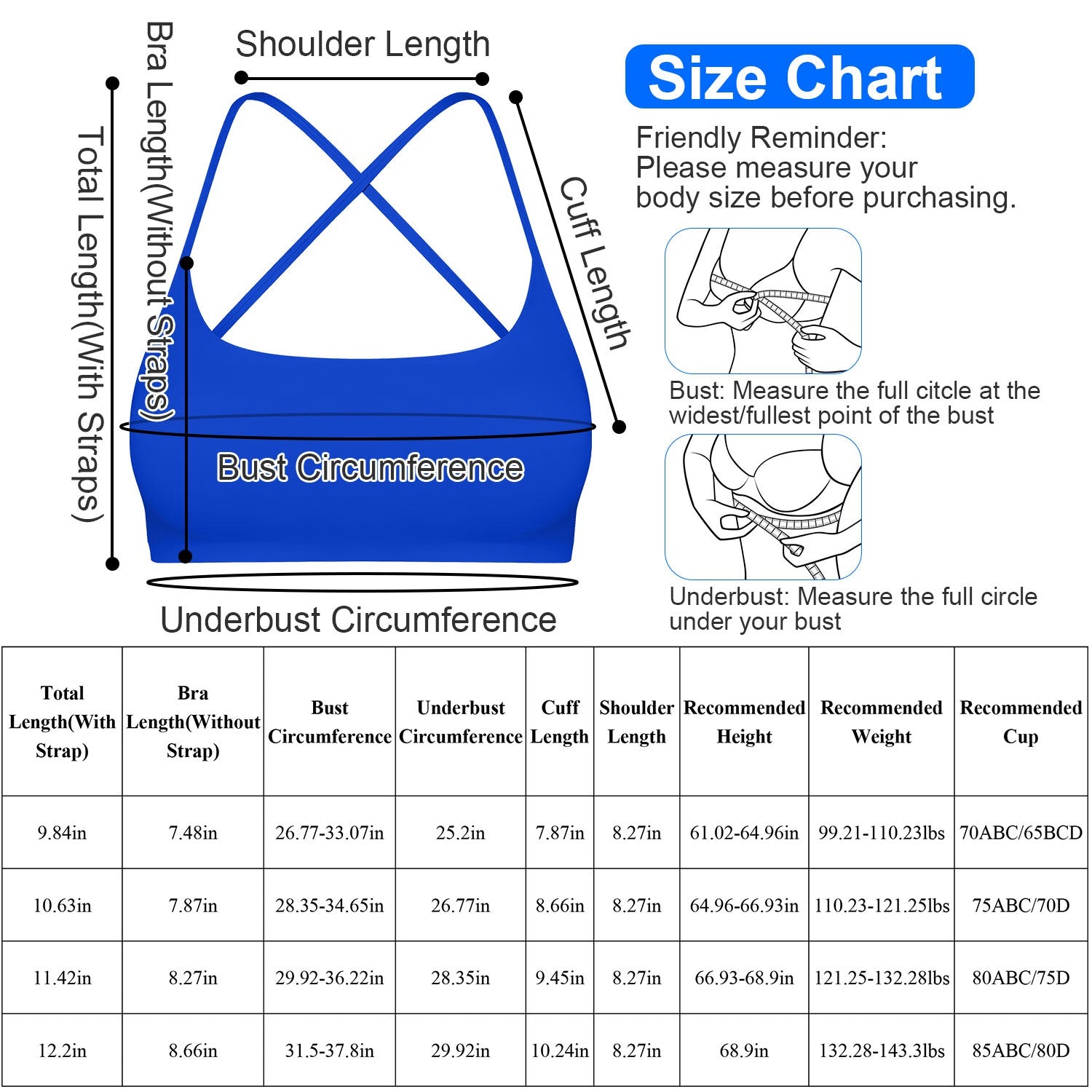 Women’s Cross Back Strappy Sports Bra