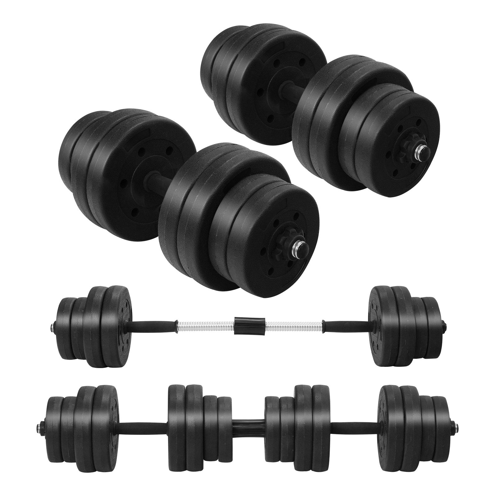 66lb Adjustable Dumbbells with Connector Set