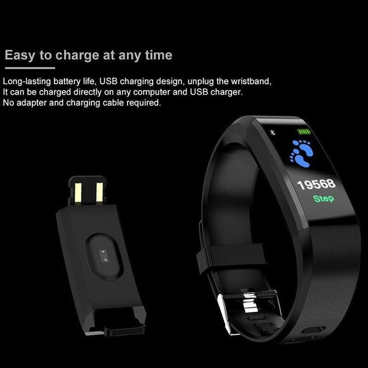 Smart Fitness Watch with Heart Rate & Blood Pressure Monitor