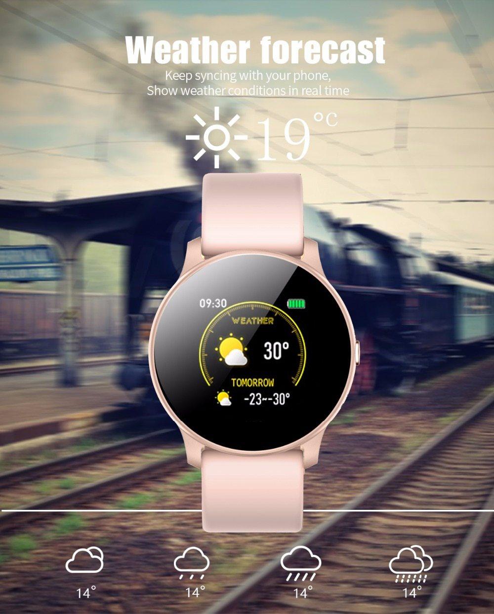 Waterproof Smart Watch for Women with Fitness Tracking