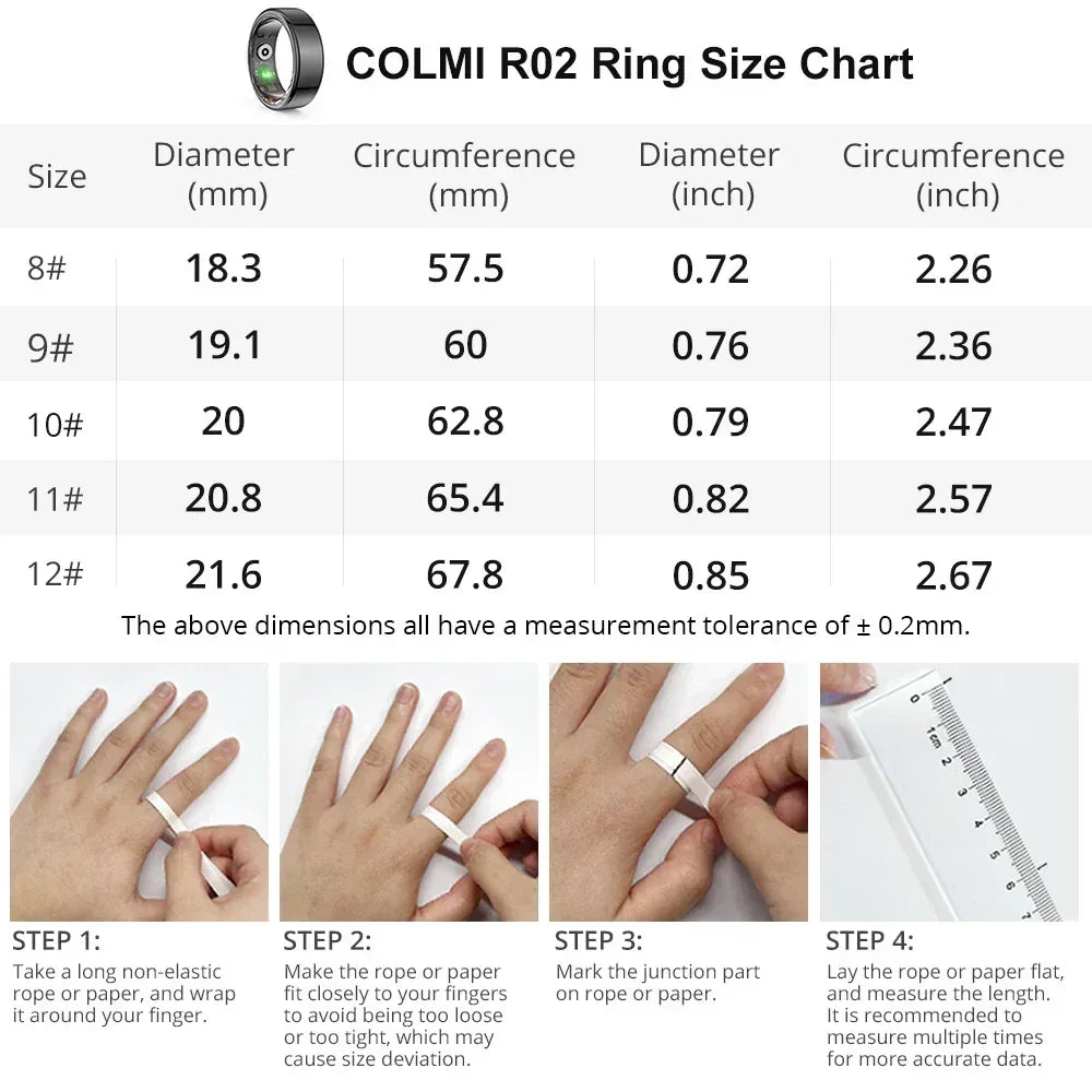 COLMI R02 Smart Ring with Charging Case