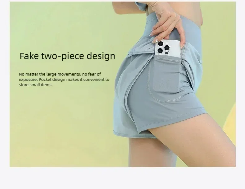 PHIGEER Women’s Yoga Gym Shorts with Pocket