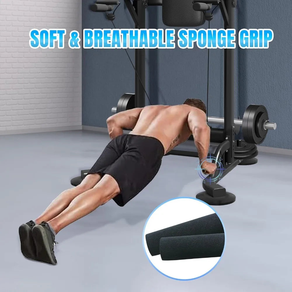 Power Tower Pull Up Dip Station Adjustable Height