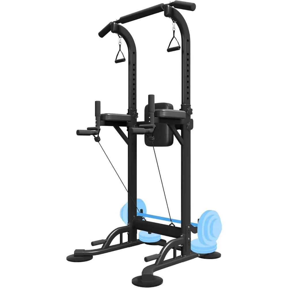 Power Tower Pull Up Dip Station Adjustable Height
