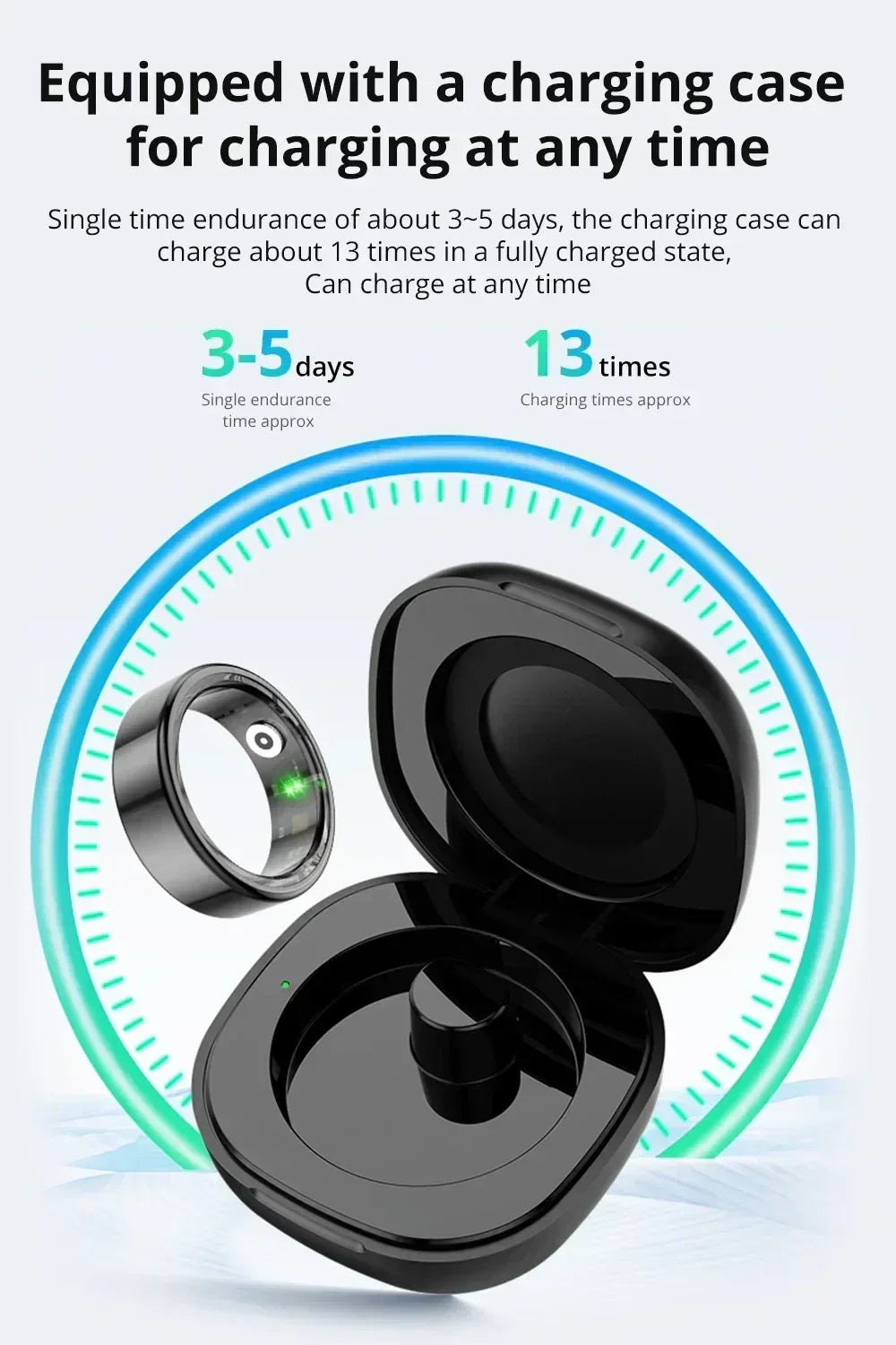 COLMI R02 Smart Ring with Charging Case