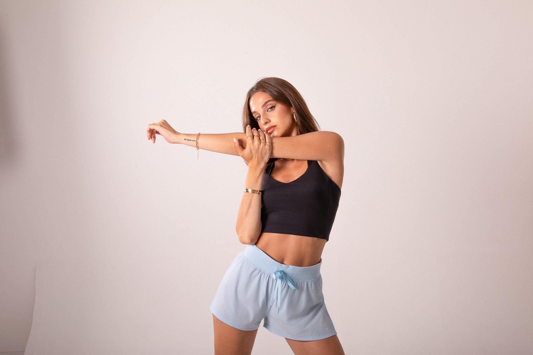 Women’s Baby Blue Flyaway Running Shorts