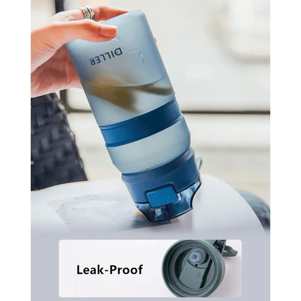 Portable Tritan Straw Sports Water Bottle