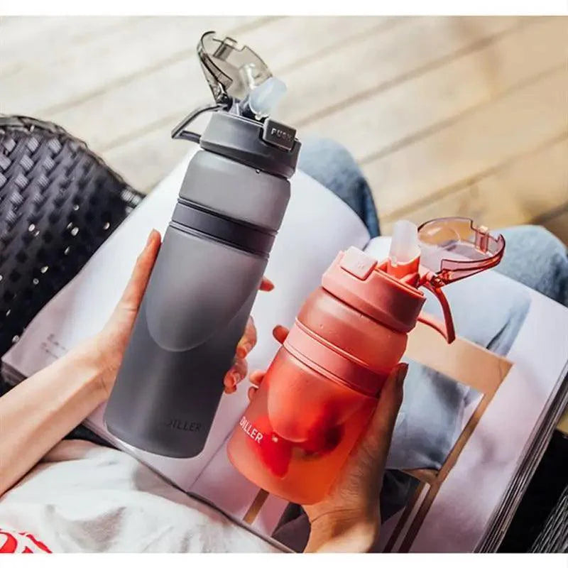 Portable Tritan Straw Sports Water Bottle